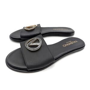 Valentino by Mario Valentino Bugola Slide Sandal Women's Black Size US8 EU38
